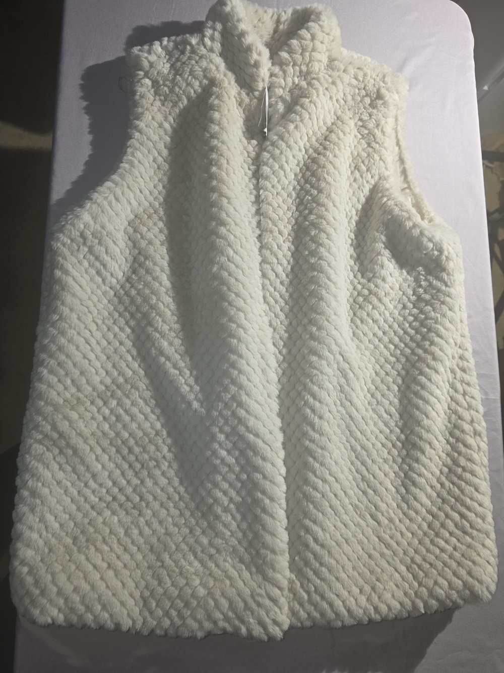 indigo soul Cream Plush, Button-up Vest